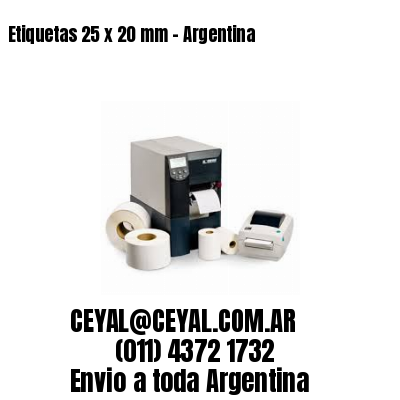 Etiquetas 25 x 20 mm – Argentina