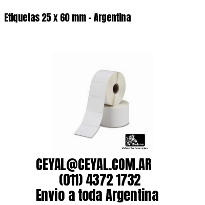 Etiquetas 25 x 60 mm – Argentina