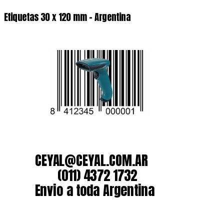 Etiquetas 30 x 120 mm – Argentina