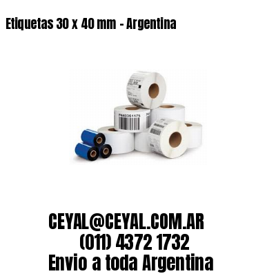 Etiquetas 30 x 40 mm – Argentina