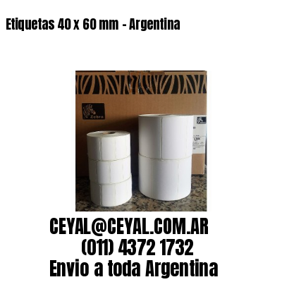 Etiquetas 40 x 60 mm – Argentina