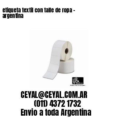 etiqueta textil con talle de ropa – argentina