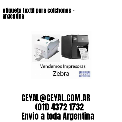 etiqueta textil para colchones – argentina