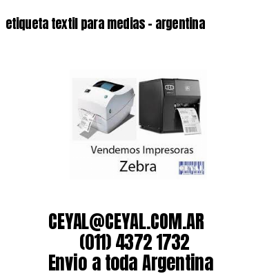 etiqueta textil para medias – argentina