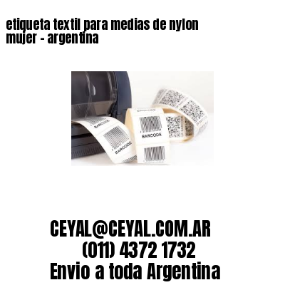 etiqueta textil para medias de nylon mujer – argentina