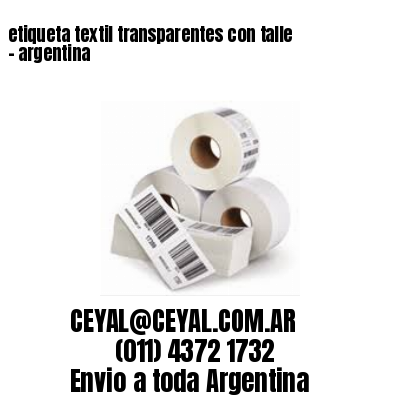 etiqueta textil transparentes con talle – argentina