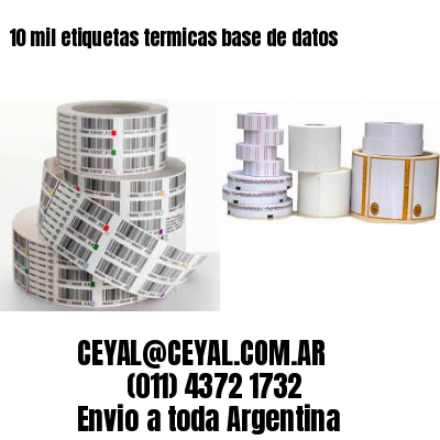 10 mil etiquetas termicas base de datos