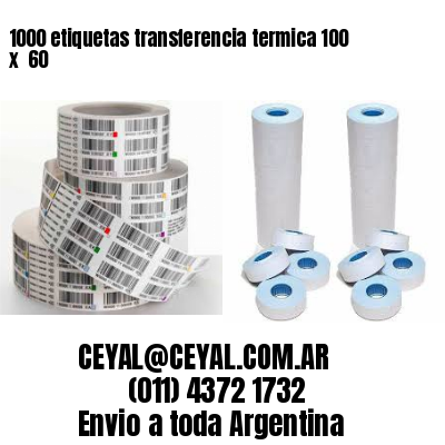 1000 etiquetas transferencia termica 100 x  60