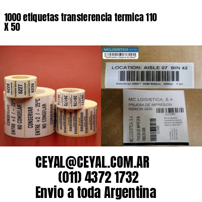 1000 etiquetas transferencia termica 110 X 50