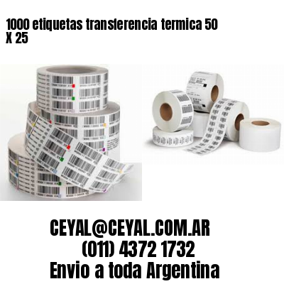 1000 etiquetas transferencia termica 50 X 25