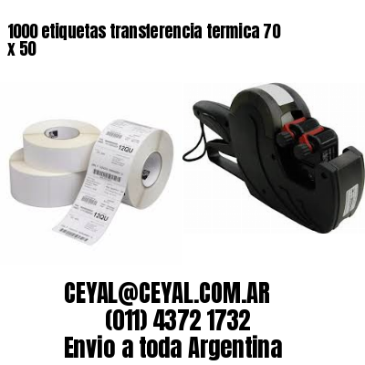 1000 etiquetas transferencia termica 70 x 50
