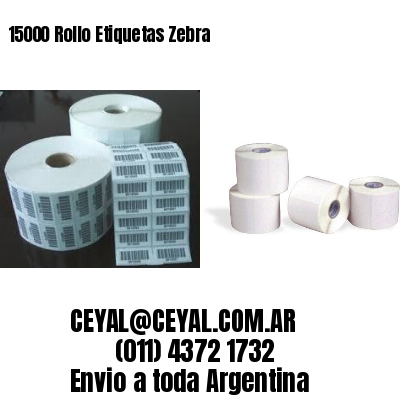 15000 Rollo Etiquetas Zebra