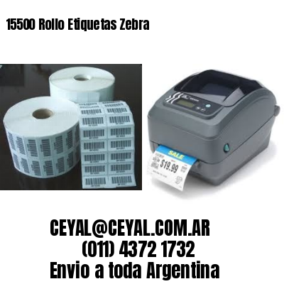 15500 Rollo Etiquetas Zebra
