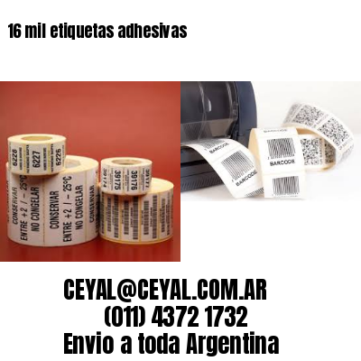16 mil etiquetas adhesivas