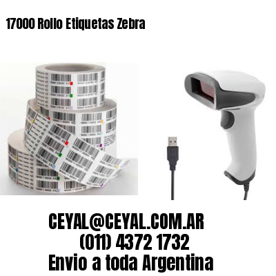 17000 Rollo Etiquetas Zebra