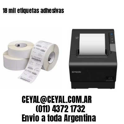 18 mil etiquetas adhesivas