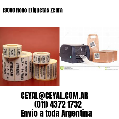 19000 Rollo Etiquetas Zebra