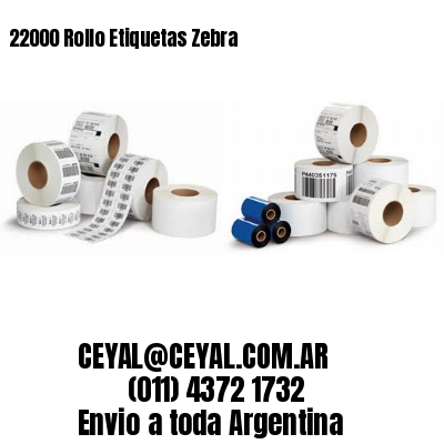 22000 Rollo Etiquetas Zebra
