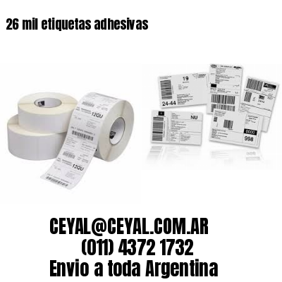 26 mil etiquetas adhesivas