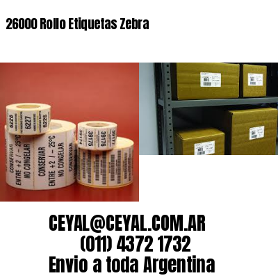 26000 Rollo Etiquetas Zebra