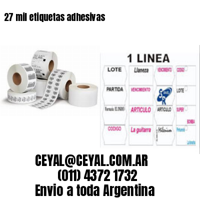 27 mil etiquetas adhesivas