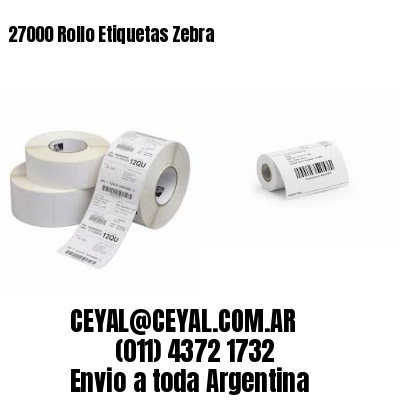 27000 Rollo Etiquetas Zebra