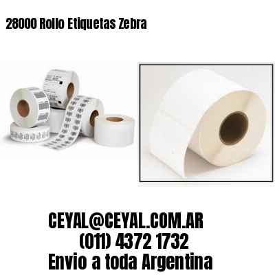 28000 Rollo Etiquetas Zebra