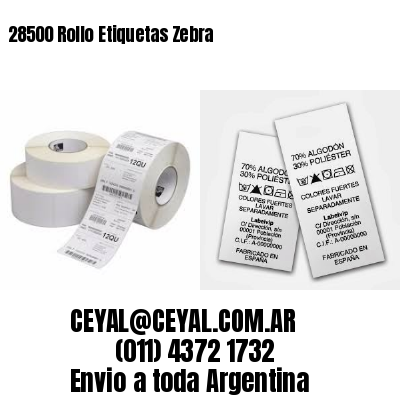 28500 Rollo Etiquetas Zebra