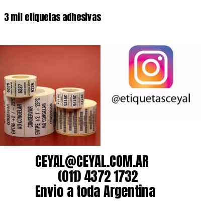 3 mil etiquetas adhesivas