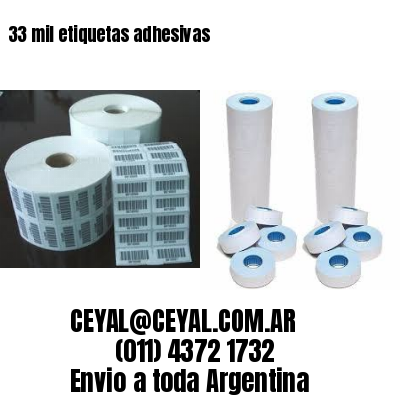 33 mil etiquetas adhesivas