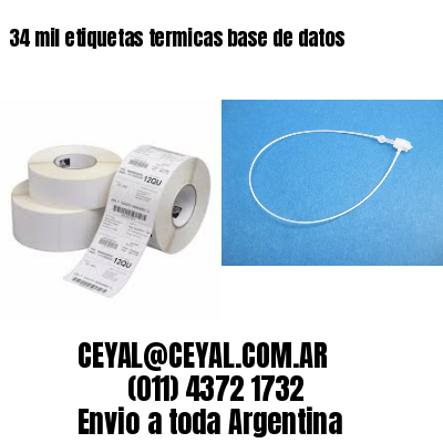 34 mil etiquetas termicas base de datos