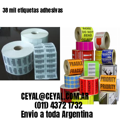 38 mil etiquetas adhesivas