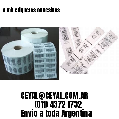 4 mil etiquetas adhesivas