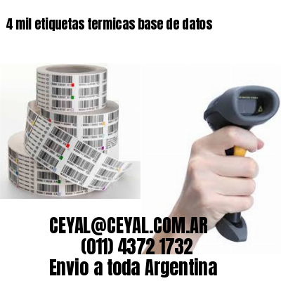 4 mil etiquetas termicas base de datos