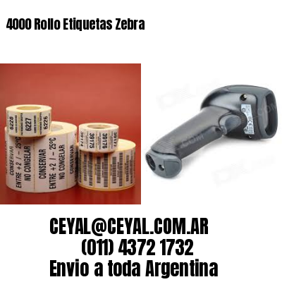 4000 Rollo Etiquetas Zebra