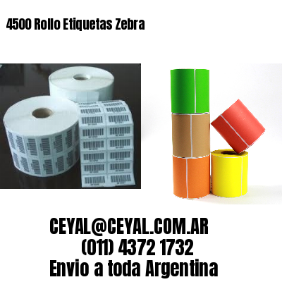 4500 Rollo Etiquetas Zebra