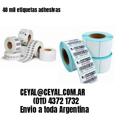 48 mil etiquetas adhesivas