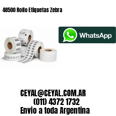 48500 Rollo Etiquetas Zebra