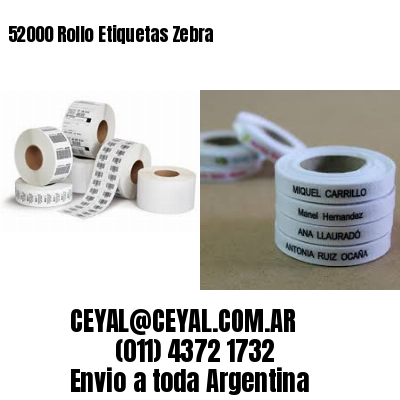 52000 Rollo Etiquetas Zebra