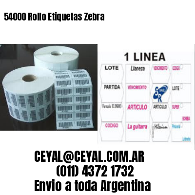 54000 Rollo Etiquetas Zebra