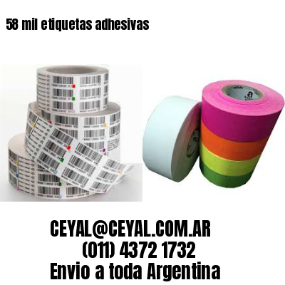 58 mil etiquetas adhesivas