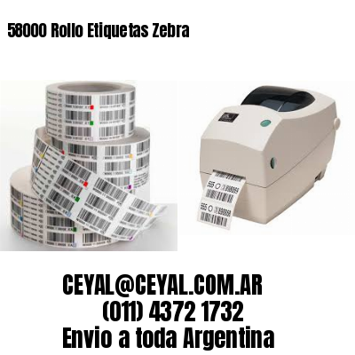 58000 Rollo Etiquetas Zebra
