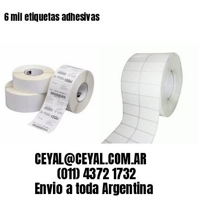 6 mil etiquetas adhesivas