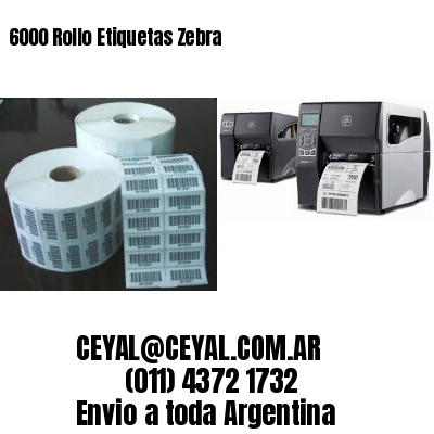 6000 Rollo Etiquetas Zebra