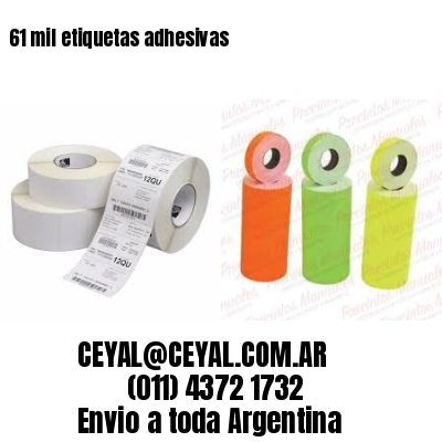 61 mil etiquetas adhesivas