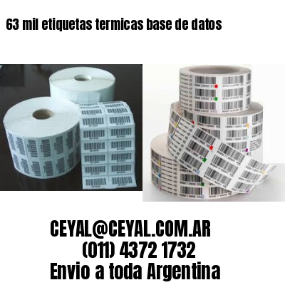 63 mil etiquetas termicas base de datos