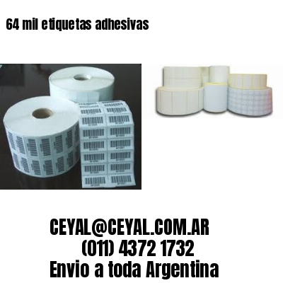 64 mil etiquetas adhesivas
