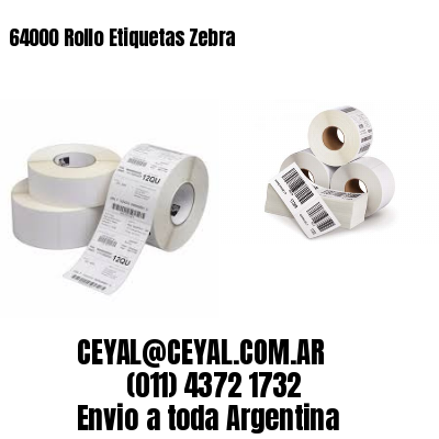 64000 Rollo Etiquetas Zebra