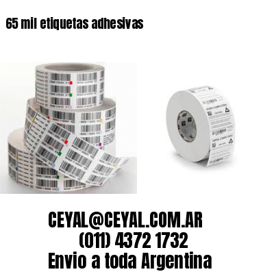 65 mil etiquetas adhesivas