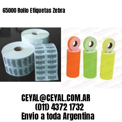 65000 Rollo Etiquetas Zebra